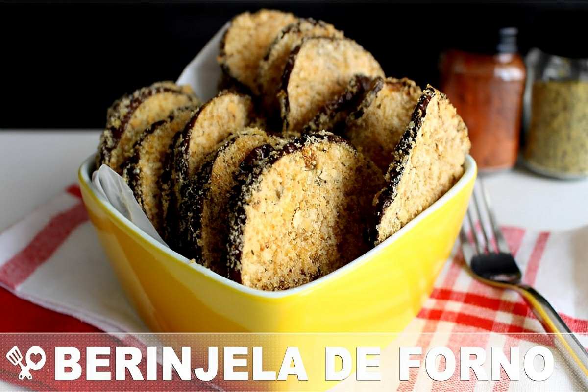 Berinjela de forno crocante