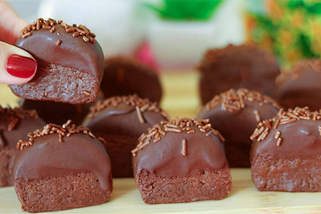 biscoito gelado de chocolate