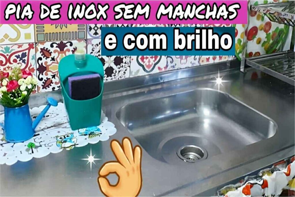 como dar brilho em pia de inox