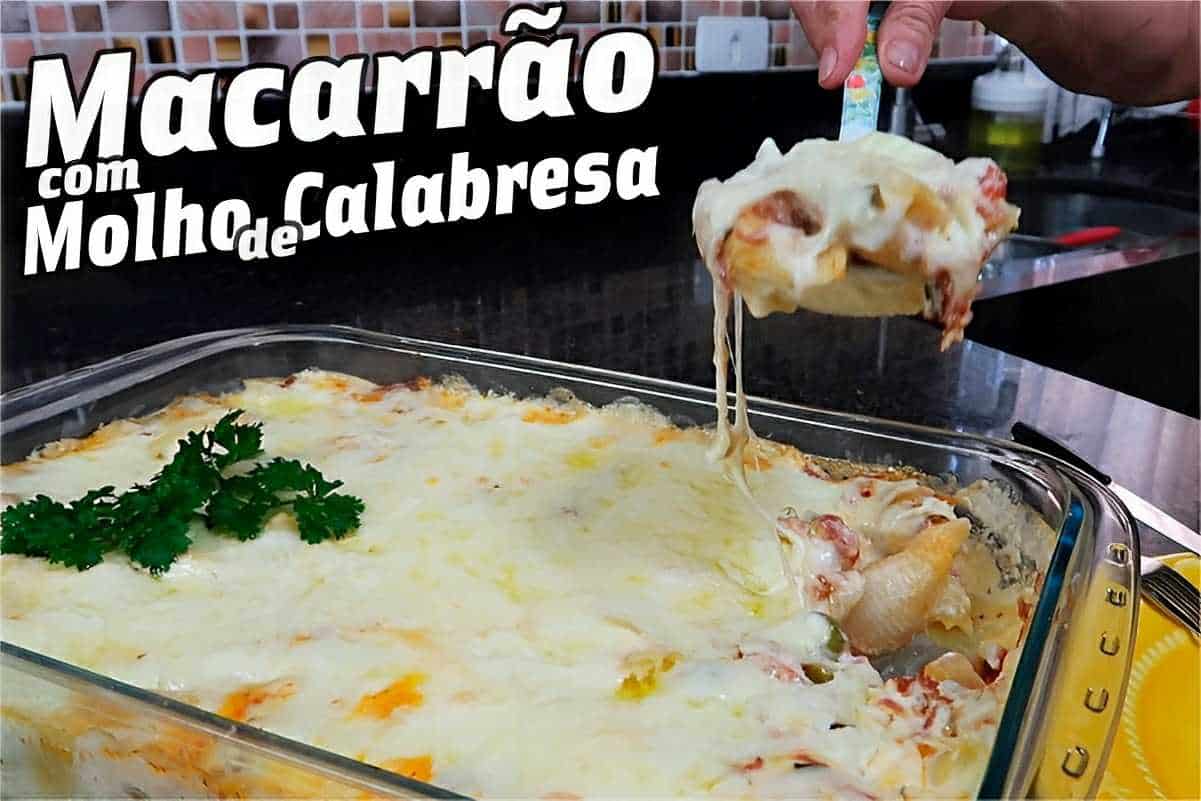 macarrão com molho de calabresa