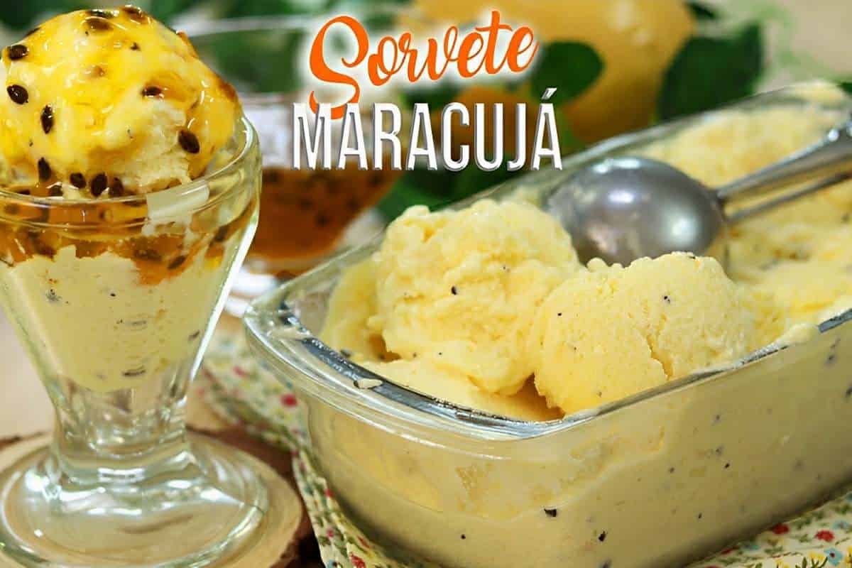 sorvete cremoso de maracuja