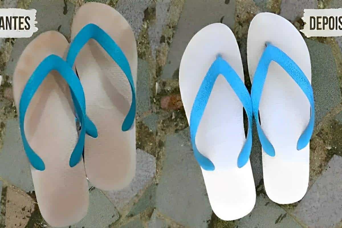 como desencardir havaianas