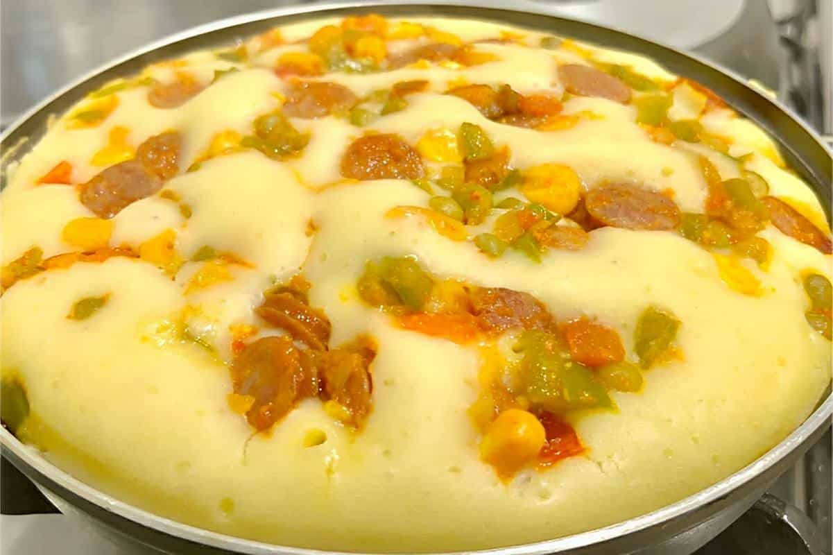 Torta Salgada de Frigideira com Massa de Maisena