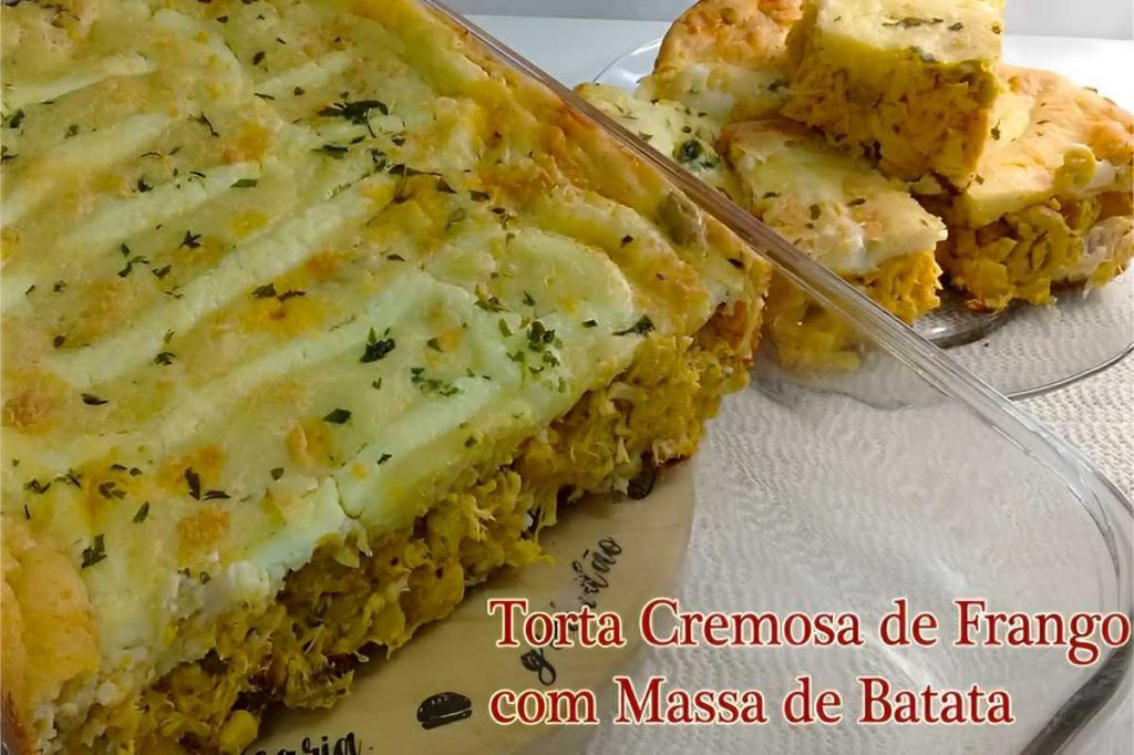 torta cremosa de frango