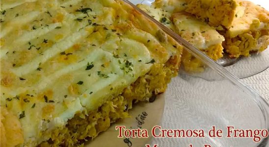 torta cremosa de frango