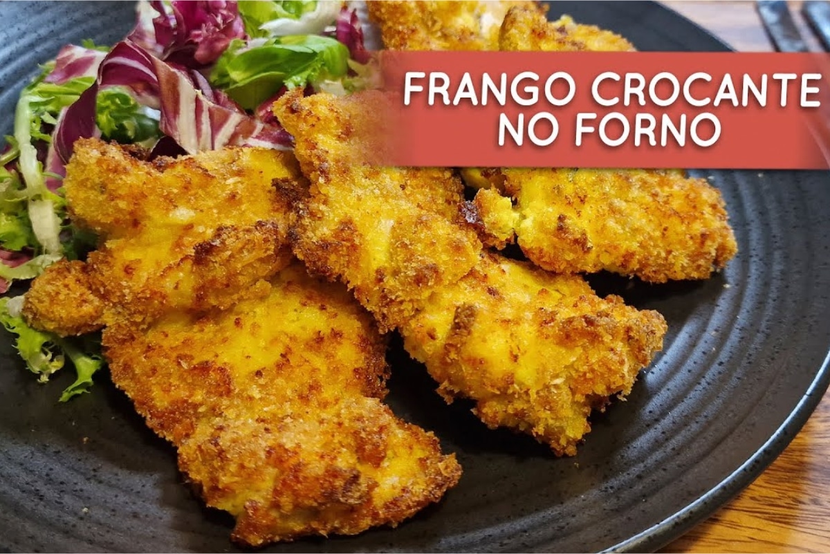 Frango crocante sem óleo