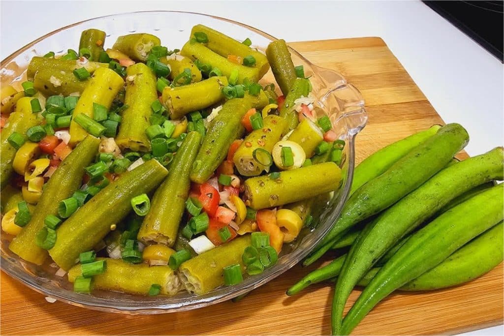 salada de quiabo