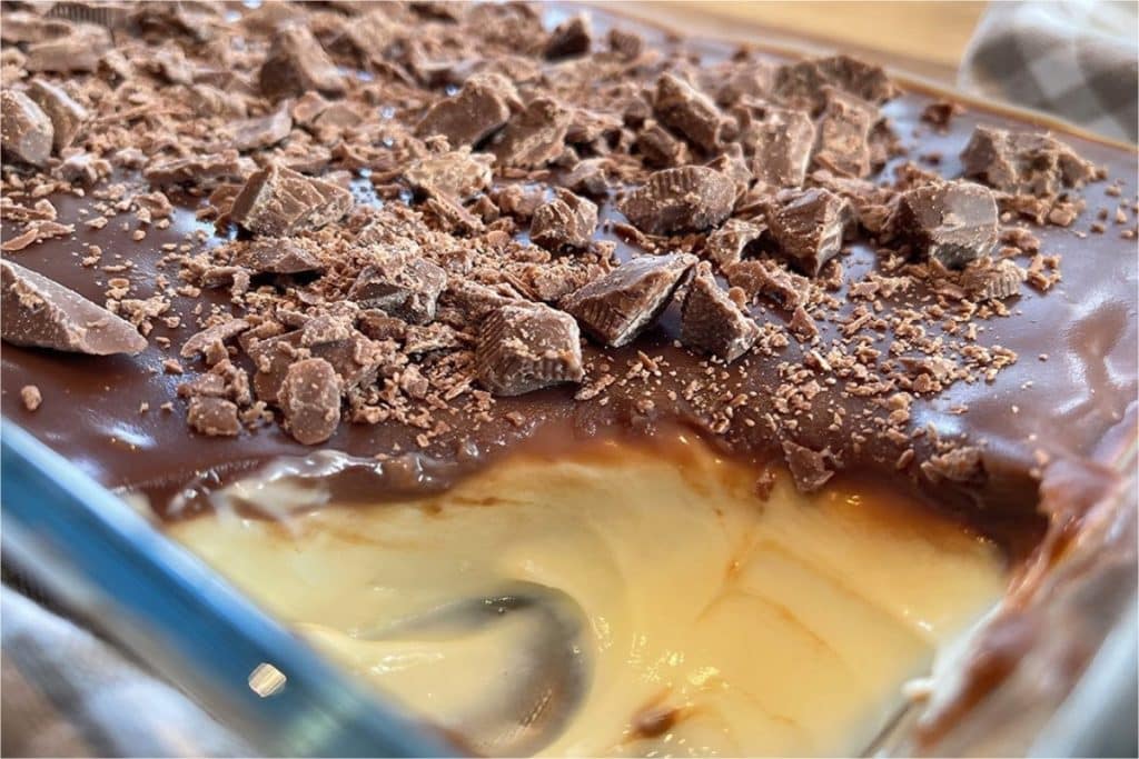 Creme gelado com chocolate