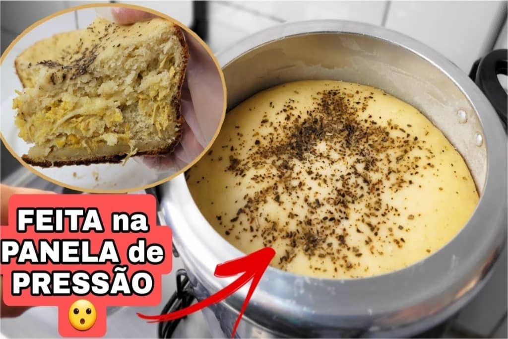 Torta salgada na panela de pressão