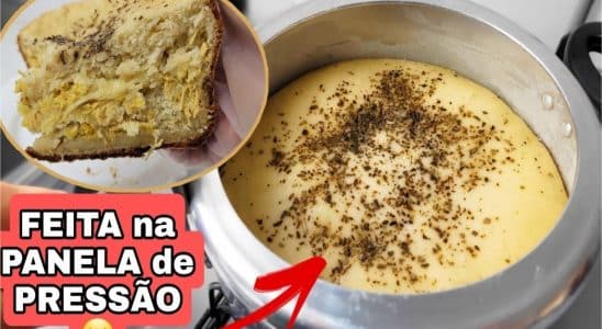 Torta salgada na panela de pressão