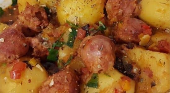 ensopado de linguiça com batata