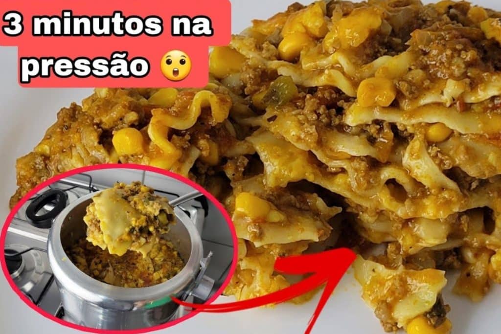 lasanha na panela de pressão