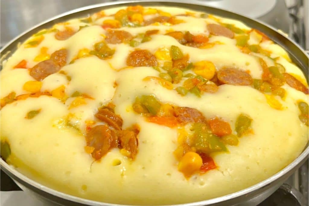 torta salgada com massa de maisena