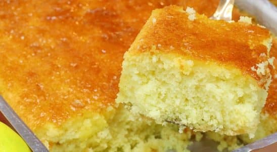 bolo de laranja com calda