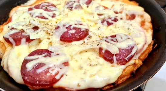 pizza de frigideira