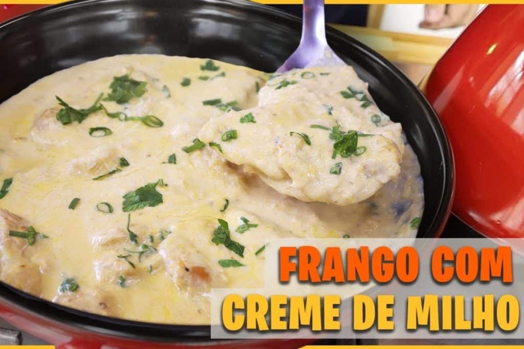 Frango com creme de milho