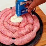 Linguiça com creme de leite