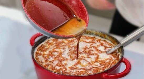 arroz doce caramelado