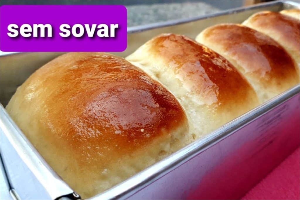 pão caseiro sem sovar