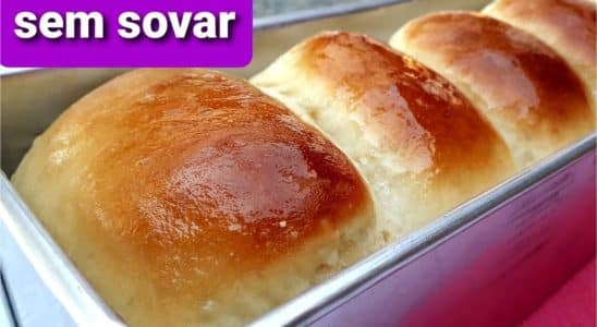 pão caseiro sem sovar