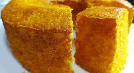 Bolo de laranja e cenoura