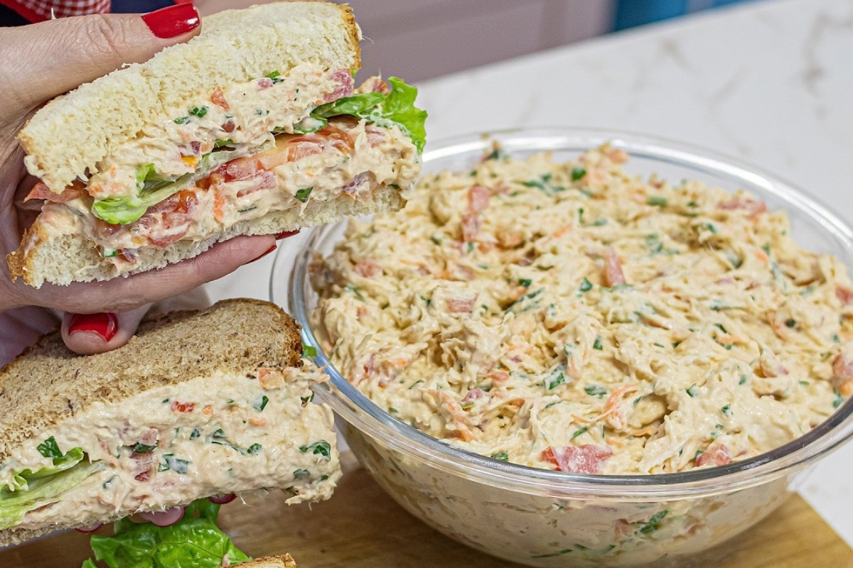 Creme de frango para recheios