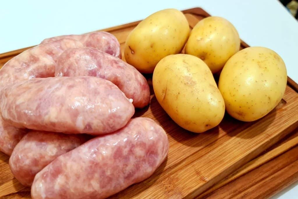 Linguiça com batata