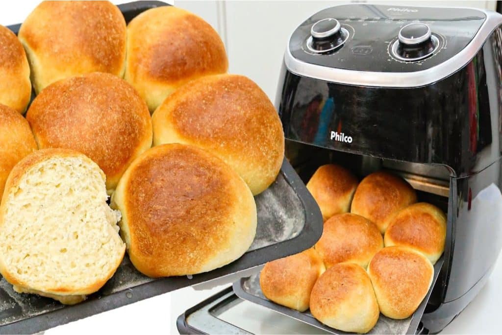 Pão caseiro na air fryer