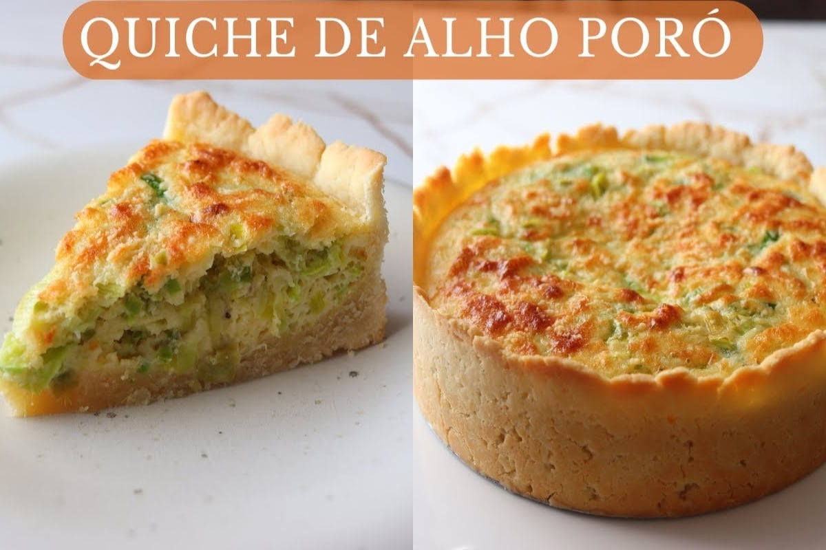 Quiche de alho poró