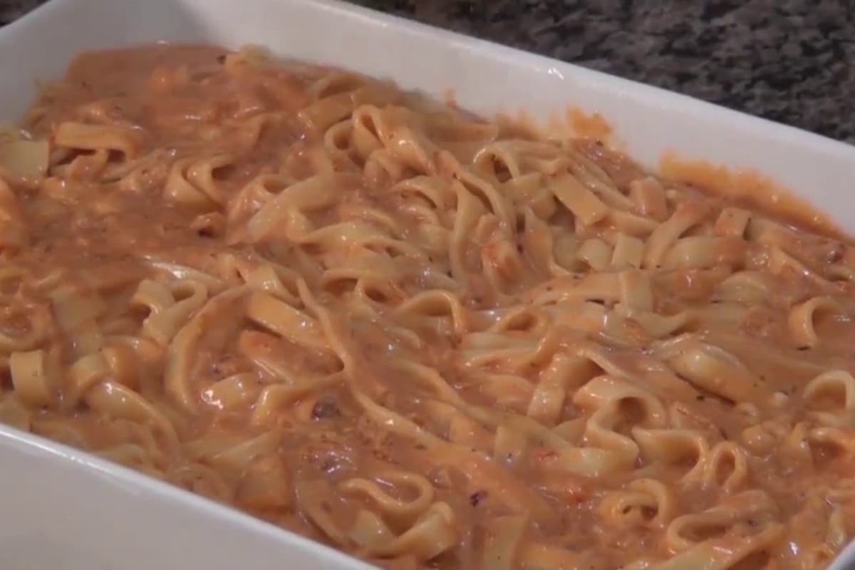 Macarrão com creme de leite
