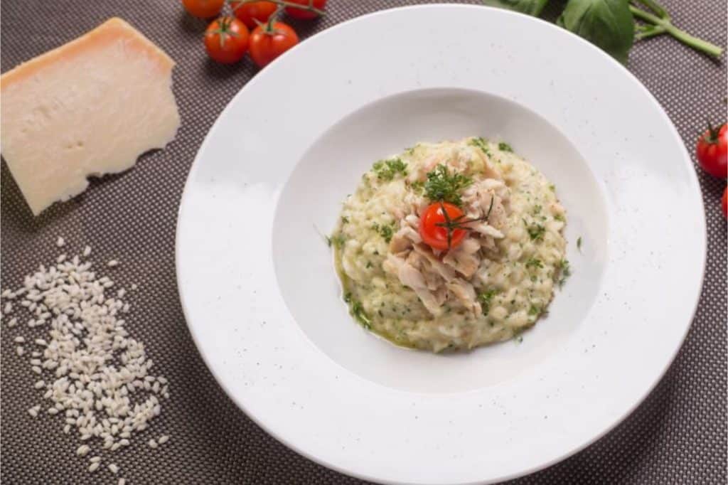 Risoto de Frango com Queijo