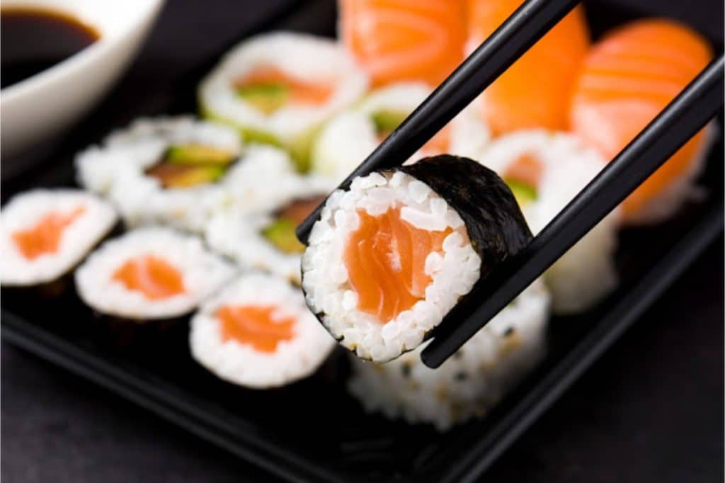 Sushi de Salmão com Cream Cheese