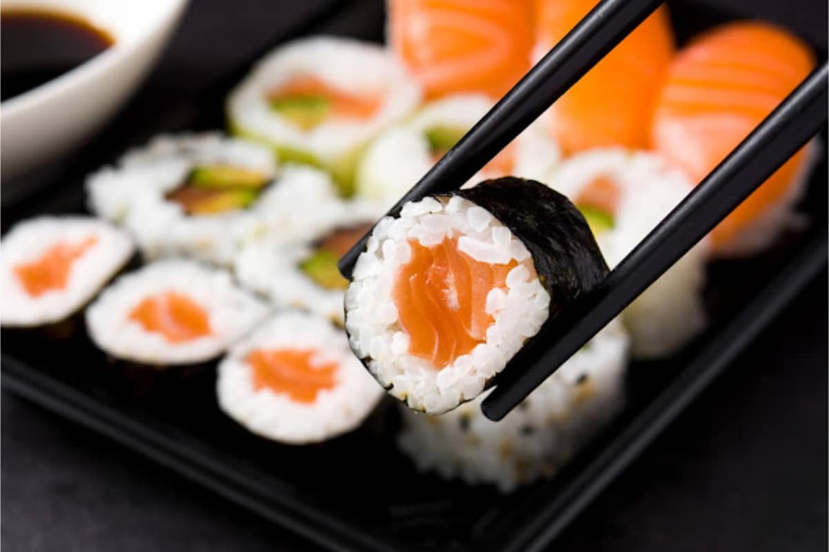 Sushi de Salmão com Cream Cheese