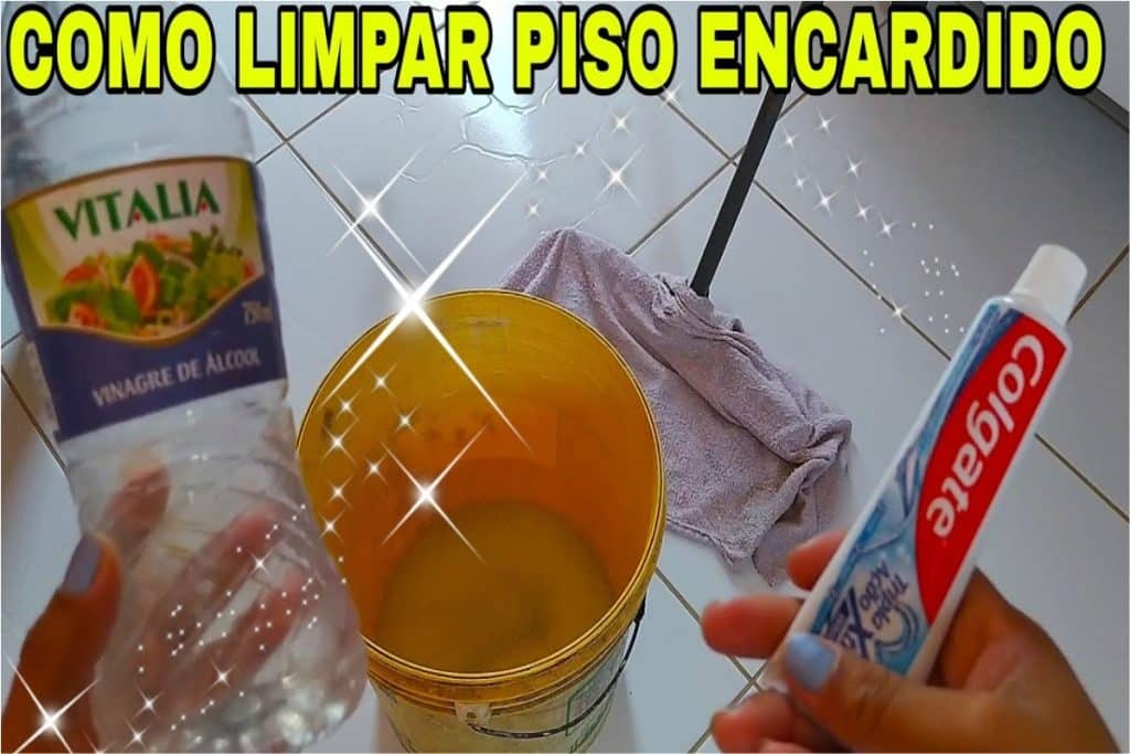 limpar piso encardido