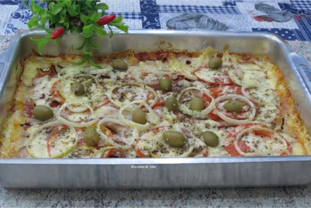 pizza de pão de forma