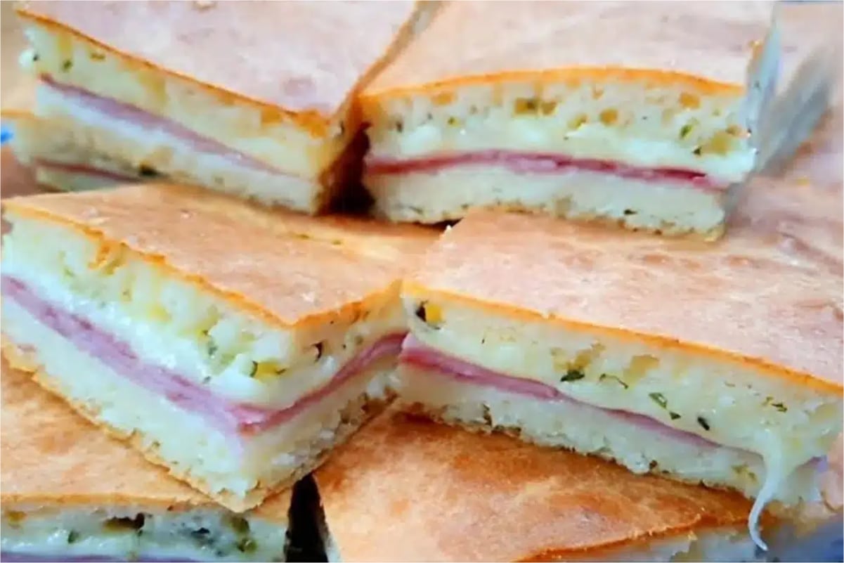 torta de presunto e queijo