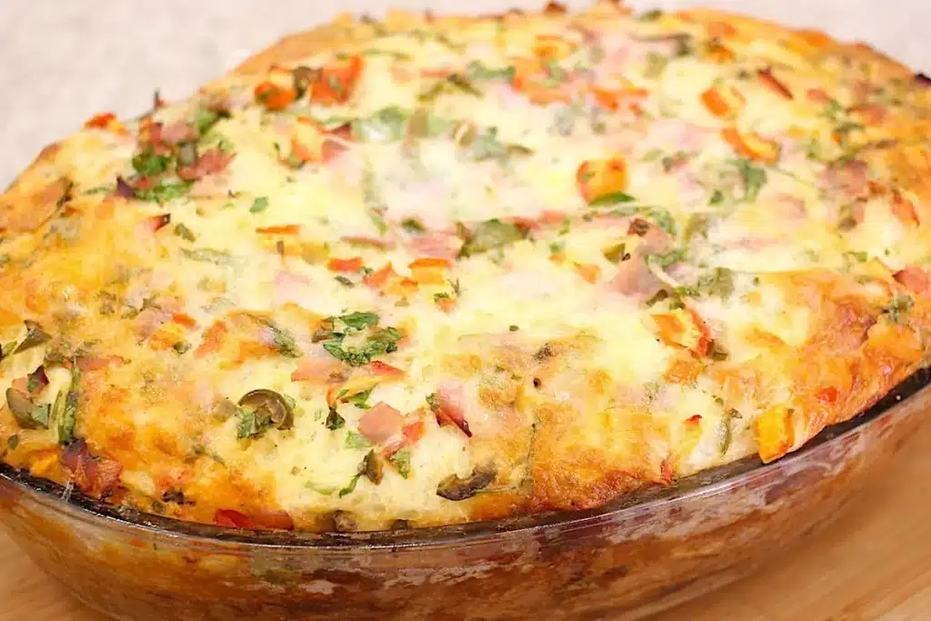 torta salgada com pão amanhecido