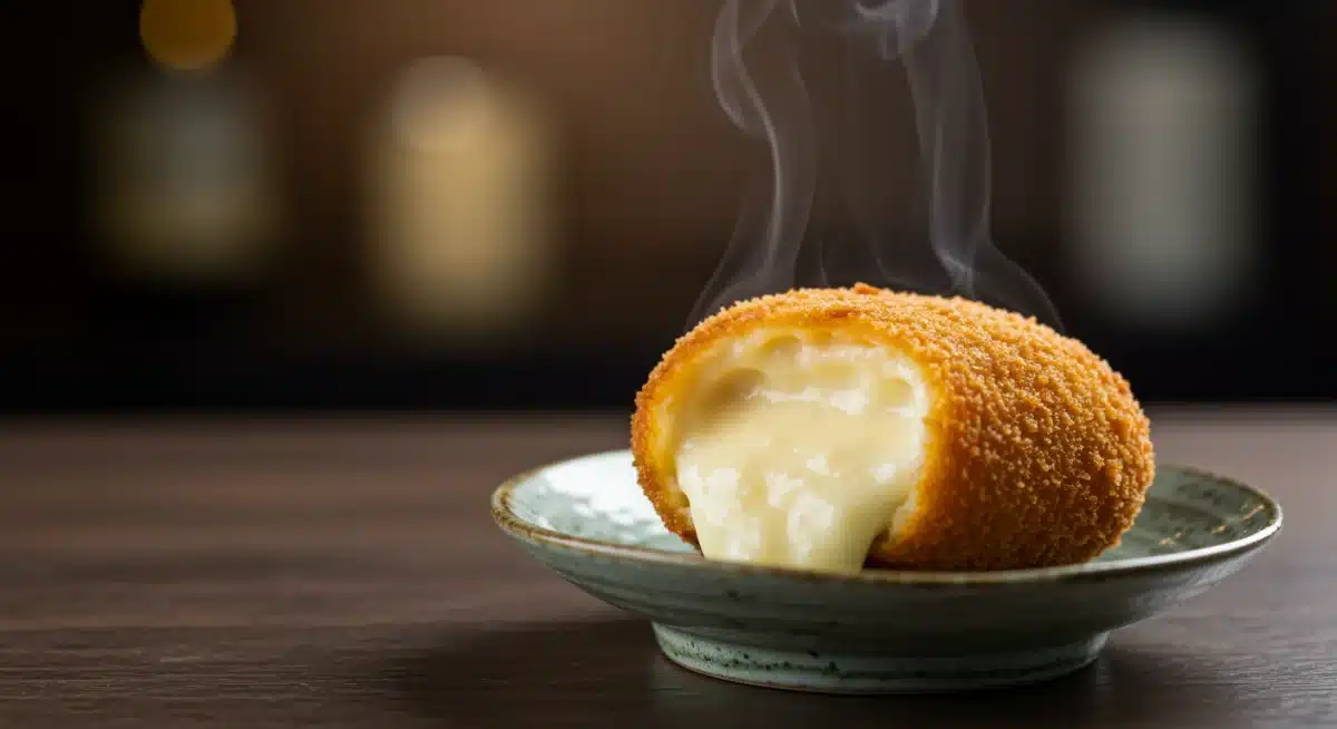 Primer plano de croquetas caseras de puchero, doradas y crujientes