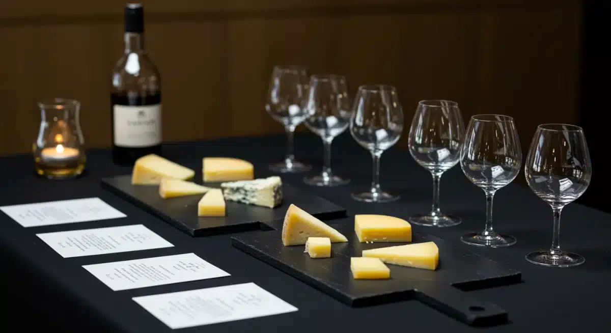 Degustación de quesos de autor españoles en un evento gourmet