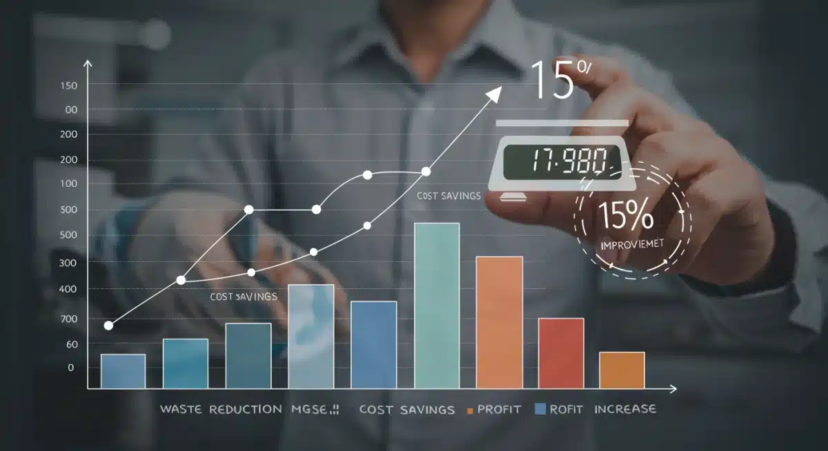 Infographic illustrating the financial benefits of improved ingredient ratio accuracy, showing reduced waste and increased profits.