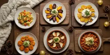 Variedad de platos gourmet españoles de aprovechamiento para el invierno