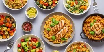 Deliciosas recetas innovadoras con sobras, mostrando platos creativos y sostenibles para reducir el desperdicio.