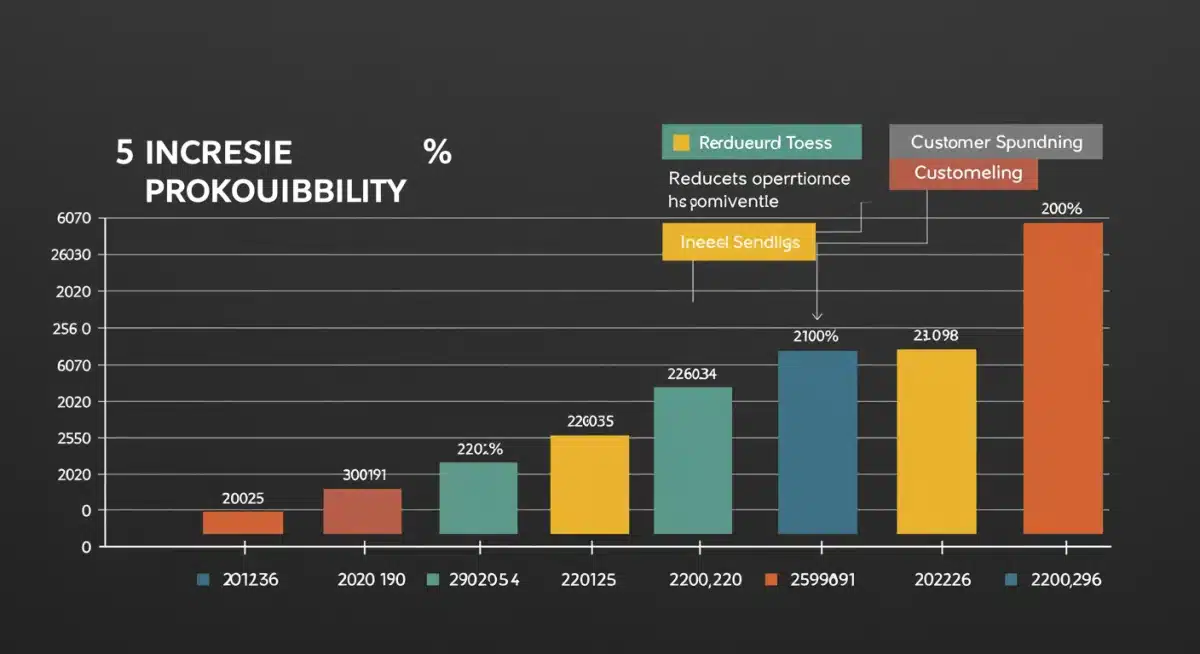 Bar graph illustrating a 5% increase in restaurant profitability by 2026.