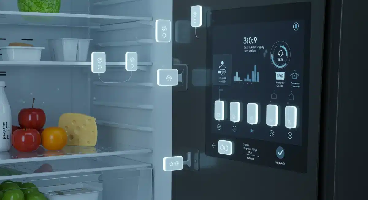 Internal smart refrigerator sensors monitoring food freshness