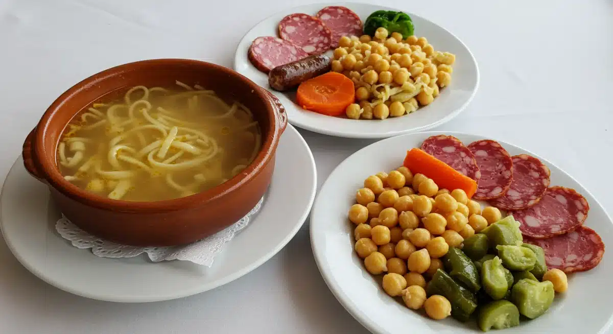 Los tres vuelcos del cocido madrileño servidos elegantemente