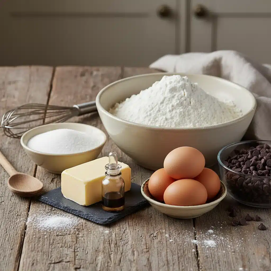 Essential baking ingredients for homemade sweet treats