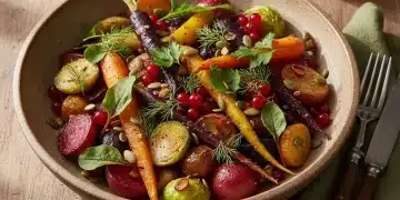 Gourmet plant-based main dish with vibrant vegetables and secret flavor-enhancing ingredients for 2026