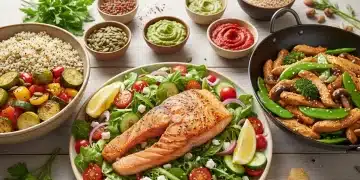 Healthy Main Dishes 2026: Boost Your Nutrient Intake by 25% with These Recipes Colorful assortment of healthy main dishes for 2026, showcasing fresh ingredients and balanced nutrition.
