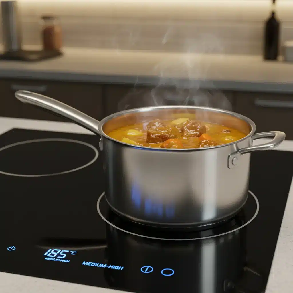 Smart induction cooktop with precise temperature control for main dishes