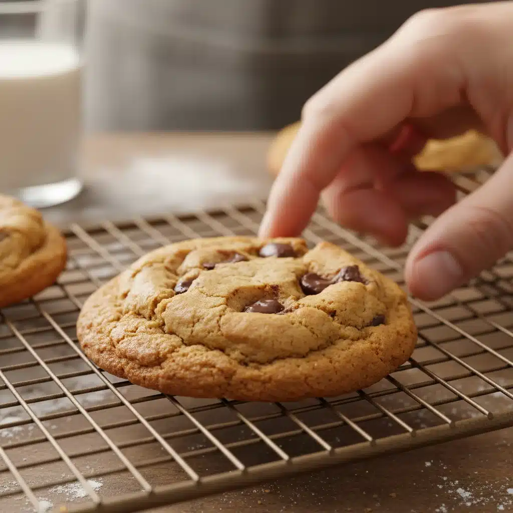 Perfectly baked golden-brown cookie with crisp edges and soft center, showcasing ideal texture.